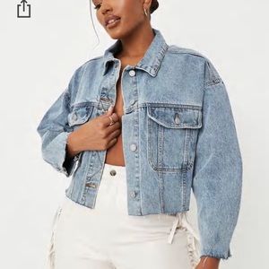 Blue Pleat Back 80's Denim Jacket